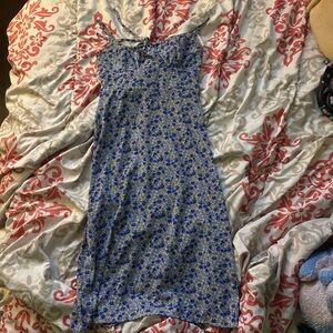 Floral Blue and Yellow Dress